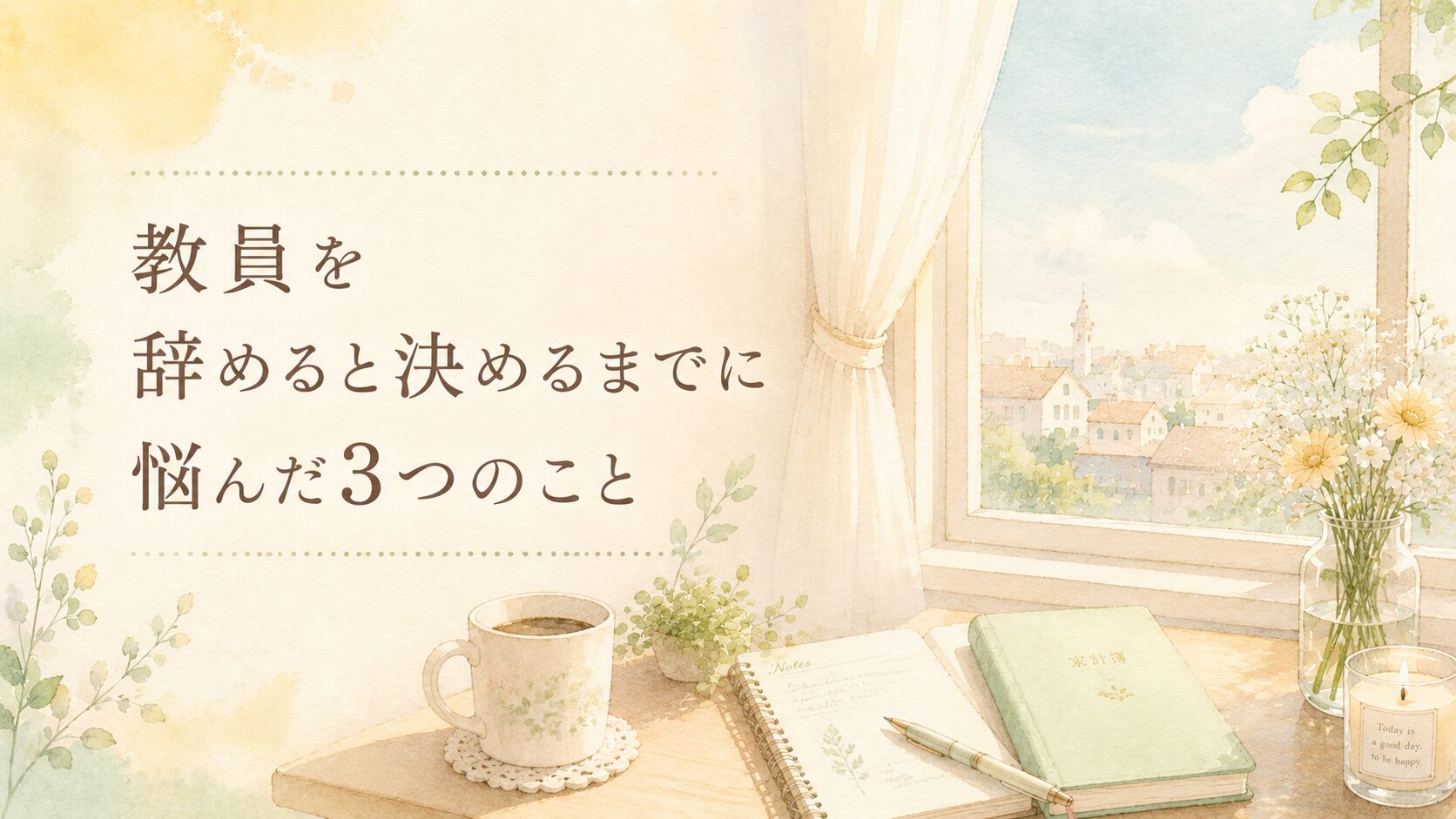 教員をやめると決めるまでに悩んだ３つのこと