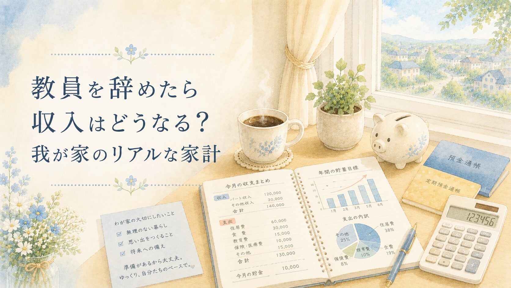 教員を辞めたら収入はどうなる？我が家のリアルな家計